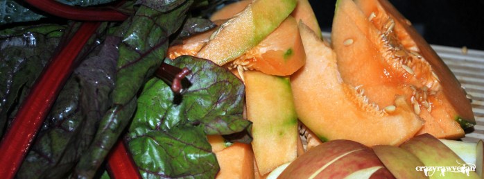 Apple, Cantaloupe, Kale and Chard